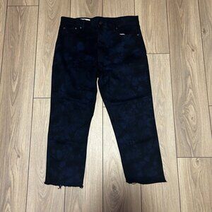 GAP Women's Dark Navy Tie-Dye High Rise Jeans